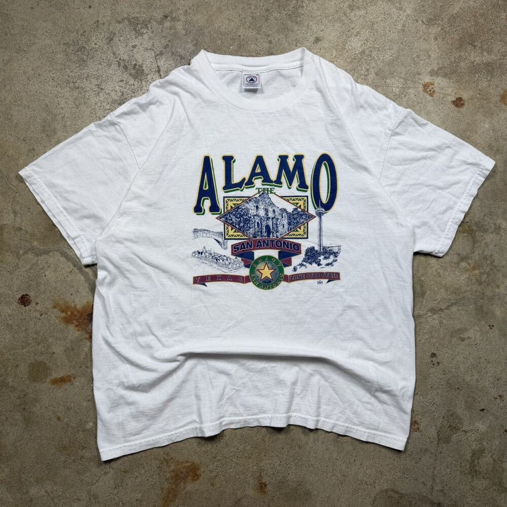 VTG 90s Delta San Antonio Texas Alamo Shirt Size XL